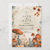 Launische Pilzwald-Hochzeit Save The Date (Vorderseite)
