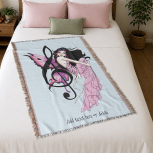 Launische Pinke Fee Blaue Fantasie Musiknote Decke