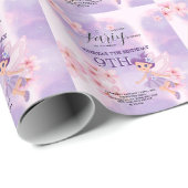 Launische Prinzessin Feen Geburtstagsfeier Geschenkpapier (Rolleneckpunkt)