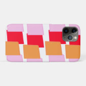 Launische Quadrate Rot Orange Pink  Case-Mate iPhone Hülle (Rückseite (Horizontal))