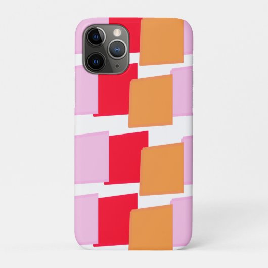 Launische Quadrate Rot Orange Pink  Case-Mate iPhone Hülle (Rückseite)