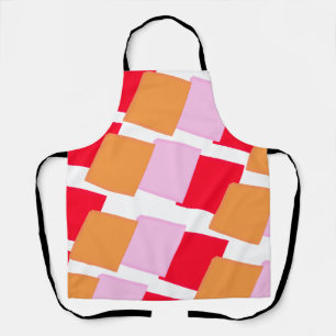 Launische Quadrate Rot Orange Pink Schürze