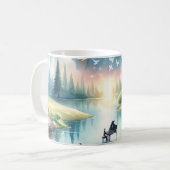Launische Regenbogen-Erde Fantasy-Szene Kaffeetasse (Vorderseite Links)