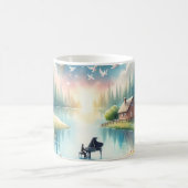 Launische Regenbogen-Erde Fantasy-Szene Kaffeetasse (Mittel)
