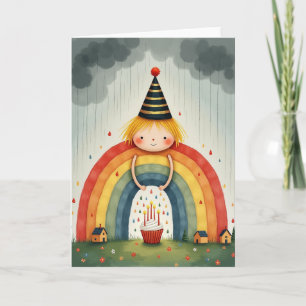 Launische Regenbogen-Geburtstagskarte Karte