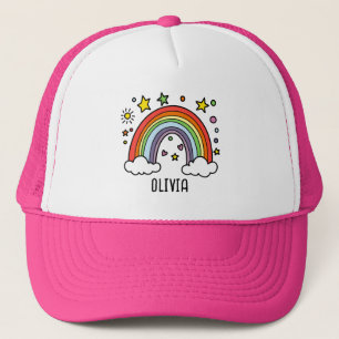 Launische Regenbogen-Personalisierte Mädchen Truckerkappe