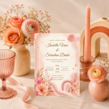 Launische Retro-Blumenhochzeit