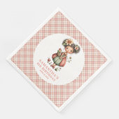 Launische Rosa Feen-6.-Geburtstagsfeier Serviette (Ecke)