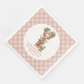 Launische Rosa Feenblumen 6. Geburtstag Serviette (Ecke)