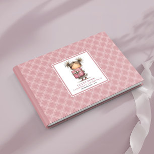Launische rosa Geburtstagsdekoration für 6-jährige Gästebuch