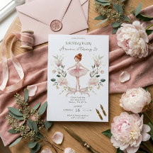 Launische Rosa Schleife und Wasserfarben-Ballerina