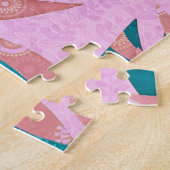 Launische rosa Weihnachtsbäume Puzzle (Seite)