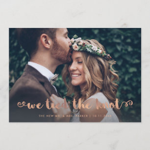 Launische Rose Gold   Foto-Elopement-Ankündigung Einladung
