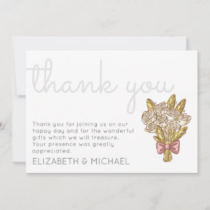 Launische Rosen Dankeschön Hochzeitskarte Dankeskarte
