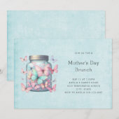 Launische Schmetterlinge im Glas Muttertag Einladung (Vorne/Hinten)