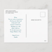 Launische Schmetterlinge im Glas Muttertag Feiertagspostkarte (Rückseite)