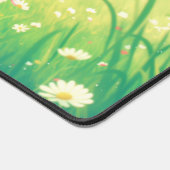 Launische schwarze Katze gelbes Auge sonnige Gänse Schreibtischunterlage (Ecke)