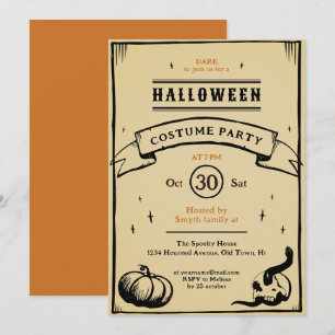 launische spooky vintage einladung