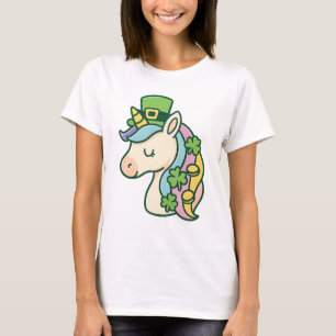 Launische St. Patrick's Day Einhorn T-Shirt
