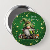 Launische St. Patrick's Day Gnom-Feier Button (Vorne & Hinten)