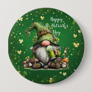 Launische St. Patrick's Day Gnom-Feier Button