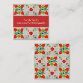 Launische Steppdecken-Visitenkarten Quadratische Visitenkarte (Vorne/Hinten)