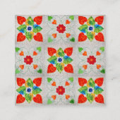 Launische Steppdecken-Visitenkarten Quadratische Visitenkarte (Rückseite)