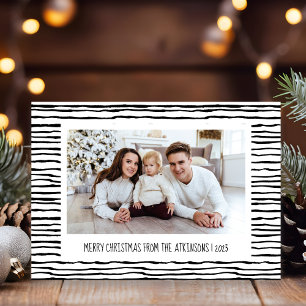 Launische Streifen Schwarz Weiß Foto Weihnachten