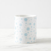 Launische Tasse mit blauem Schneeflockenmuster (Mittel)