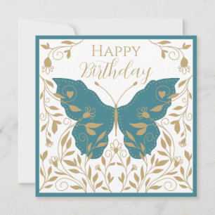 Launische Teal- und Goldschmetterling   Mitteilungskarte