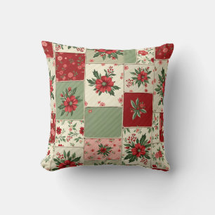 Launische Vintage-Blumen-Weihnachtsdecke Muster Kissen