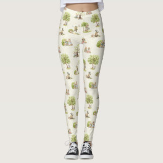 Launische Vintage-Tiere Picknick Leggings