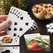 Launische Vogel- und Apfel-Freude Spielkarten (In Situ)