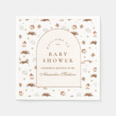 Launische Wald-Babyparty im Herbst Serviette (Vorderseite)