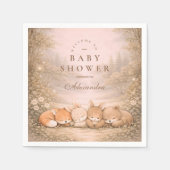Launische Wald Freunde Baby Shower Serviette (Vorderseite)