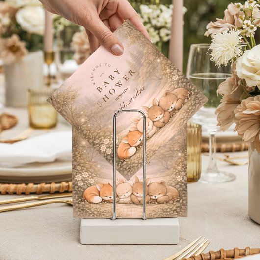 Launische Wald Freunde Baby Shower Serviette