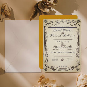 Launische Wald Vintage Hochzeitseinladung Einladung