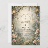 Launische Waldfee-Hochzeit Einladung (Vorderseite)