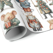 Launische Weihnachts-Nussknacker-Mäuse Geschenkpapier (Rolleneckpunkt)