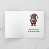 Launische Weihnachtsgeschenk-Zwergen-Gnome Feiertagskarte (Innenseite)