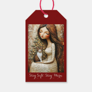 Launische Weihnachtskatze Winter Maiden Kunst Gesc Geschenkanhänger