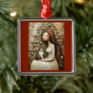Launische Weihnachtskatze Winterjungfrau Ornamente