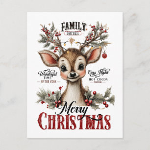 Launische Weihnachtsrenentiere Postkarte