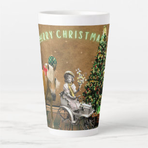Launische Weihnachtswünsche im Vintage-Stil Milchtasse