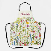 Launische Wildblume Elegant Schürze (Vorderseite)