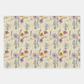 Launische Wildblumen-Nahtloses Muster Geschenkpapier Set (Vorderseite 2)