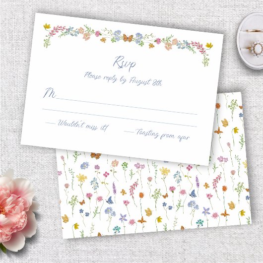 Launische Wildblumen RSVP Karte