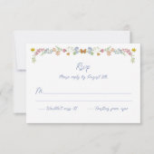 Launische Wildblumen RSVP Karte (Vorderseite)