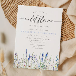 Launische Wildblumenwiese Geburtstag Einladung