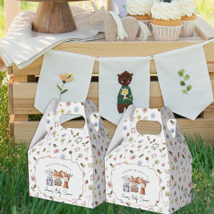 Launische Wildlinge   Vintage-Tiere Baby Shower Geschenkschachtel